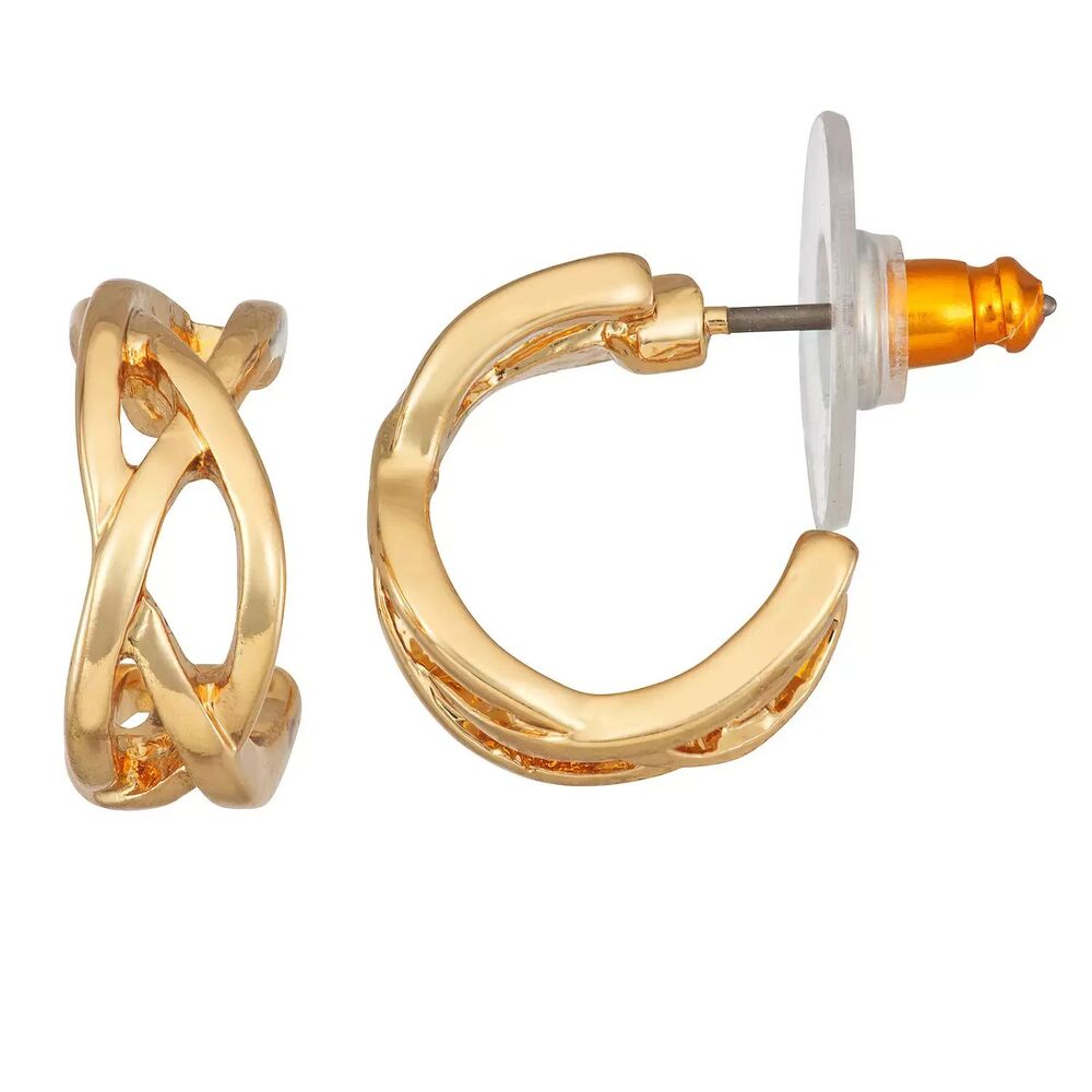 Napier | Gold Tone Small Open Hoop Earrings NWT